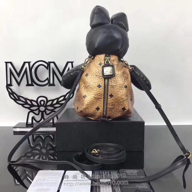 MCM女包 原單 吉祥物小兔子 Visetos印花塗層帆布 MCM單肩斜挎女包  mdmc1021